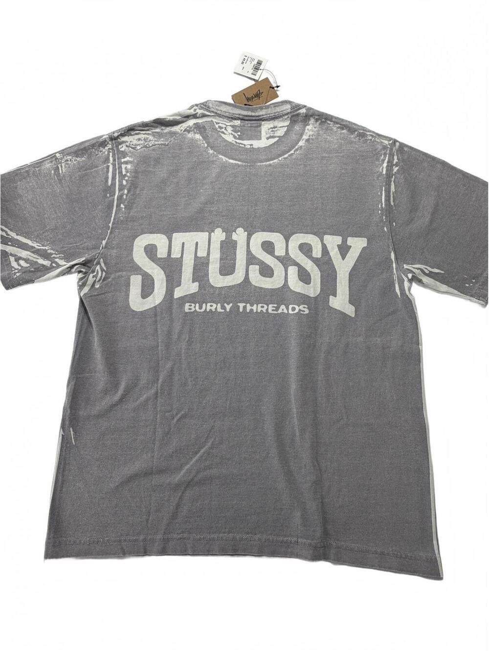 Stussy Burly Threads Tee Gray Medium NWT